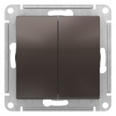 Двухклавишный переключатель Schneider Electric Atlasdesign Мокко сх.6/2, 10АХ, механизм ATN000665