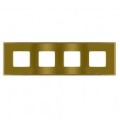 Рамка Fede Belle Epoque Metal Bright gold / Bright gold 4 поста горизонтальная/вертикальная FD01434OBOB