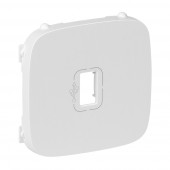 Розетка USB 3. 0 Legrand Valena ALLURE Белая с подключенным кабелем 15см и разьемом. С лицевой панелью 754755