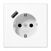 Розетка Jung LS серия белая SCHUKO® с USB-интерфейсом с 1 USB-портом типа A LS серия белая LS1520-18AWW
