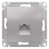 Розетка компьютерная RJ45 Schneider Electric Atlasdesign Алюминий кат. 5Е, механизм ATN000383