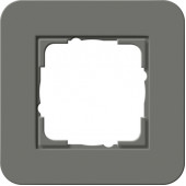 Рамка Gira E3 Темно-серый / Белый с белой подложкой 1 пост 0211413