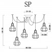 Светильник подвесной Arte Lamp A1109 A1109SP-5BK                        