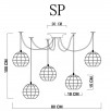 Светильник подвесной Arte Lamp A1110 A1110SP-5WH                        