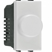 Механизм светорегулятора ABB Zenit альпийский белый электронного поворотного 500 Вт одномодульный 2CLA216010N1101 N2160.E BL