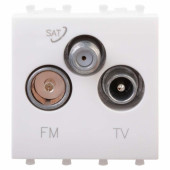Розетка TV-FM-SAT модульная Белое облако 2 модуля DKC Avanti 4400532