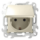 Розетка Simon 24 слоновая кость 2К+З Schuko IP44 2450448-031