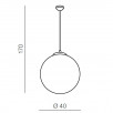 Люстра подвесная Azzardo White ball 40 AZ1328                        