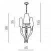 Подвесная люстра Azzardo Diablo 3 AZ1345                        