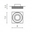 Светильник встраиваемый Azzardo Eva Square AZ1461                        