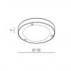 Светильник накладной Azzardo Umbra 18 AZ1596                        