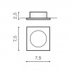 Светильник встраиваемый Azzardo Ivo Square AZ1825                        