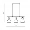 Светильник подвесной Azzardo Darling 3 line AZ2145                        
