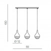 Светильник подвесной Azzardo Cecilia 3 line AZ2173                        