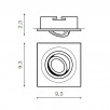 Светильник встраиваемый Azzardo Caro Square AZ2433                        