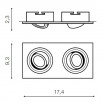 Светильник встраиваемый Azzardo Caro 2 Square AZ2438                        