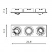 Светильник встраиваемый Azzardo Caro 3 Square AZ2440                        