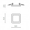 Светильник встраиваемый Azzardo Slim 9 Square 6W AZ2833                        