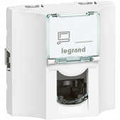 Розетка RJ45 Legrand Mosaic белая UTP кат6 медпр 078622