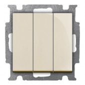 Выключатель с клавишей ABB Basic 55 слоновая кость 16 A трехклавишный 2CKA001012A2158 106/3/1 UC-92-507