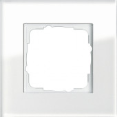 Рамка Gira Esprit Белое стекло 1 пост 021112