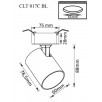 Светильник встроенный Crystal Lux CLT 017C BL                        