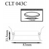 Встраиваемый светильник Crystal Lux CLT 043C BL                        