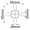 Соединитель X-образный (однофазный) Crystal Lux CLT 0.11 CLT 0.211 04 BL                        