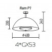 Потолочный светильник TopDecor Ram P1 10                        