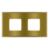 Рамка Fede Belle Epoque Metal bright gold 2 поста горизонтальная/вертикальная FD01432OBOB