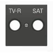 Накладка ABB Sky Чёрный бархат для TV-R/ SAT розетки 2CLA855010A1501 8550.1 NS