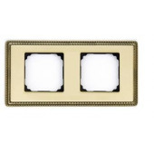 Рамка Fontini Venezia Metal Золото с квадратным вырезом 2 поста 39822502