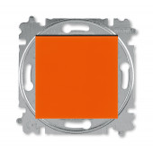 Выключатель ABB Levit оранжевый / дымчатый чёрный одноклавишный 2CHH590145A6066 3559H-A01445 66W