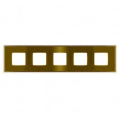 Рамка Fede Belle Epoque Metal Bright gold / Bright gold 5 постов горизонтальная/вертикальная FD01435OBOB