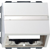 Накладка Gira белый глянец с опорной пластиной для розеток средств связи 087003