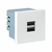 Розетка USB, сила тока 2.1 А (2 гнезда) без индикатора EKF Стокгольм E2MR2-20USB-10