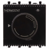 Термостат модульный для теплых полов Черный квадрат 2 модуля DKC Avanti 4402162