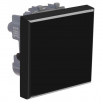 Выключатель одноклавишный модульный Черный квадрат 2 модуля DKC Avanti 4402102