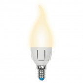Лампа светодиодная диммируемая, свеча на ветру, матовая, теплый белый свет Uniel Palazzo UL-00000691