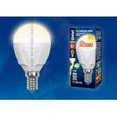 Лампа светодиодная диммируемая LED-G45-6W/WW/E14/FR/DIM Palazzo Uniel UL-00000694
