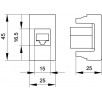 Розетка RJ-45 кат5E экр 1 модуль черный 45248 DKC Viva