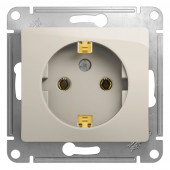 GSL000943 РОЗЕТКА с заземлением,16А, 250В, механизм, МОЛОЧНЫЙ Glossa Schneider Electric